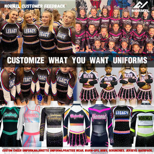 Sublimación personalizada Sparkle Rhinestone Escuela Jóvenes <span class=keywords><strong>Cheerleading</strong></span> Uniformes Manga larga <span class=keywords><strong>Cheerleading</strong></span> Uniform - Product Image 5