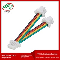 Arnés de cableado para drones de carreras FPV SH10 4P, cable de alimentación para controlador de vuelo ZH15, cable de silicona extrasuave de alta temperatura 32AWG 5