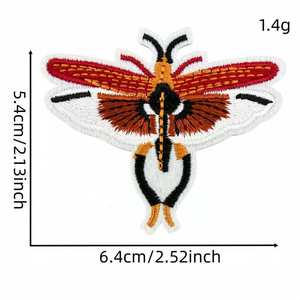 Parches Bordados Termoadhesivos de Insectos con Diseño de Mariposa, <span class=keywords><strong>Escarabajo</strong></span> y Abeja, Estilo Retro, de Buena Calidad, en Oferta, para Decoración DIY - Product Image 4