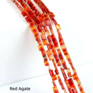 5*5mm Dubbelgeboorde Steentjes Tila Kralen Healing Crystal Losse Edelsteen Steentjes Tegelkralen voor het Maken van Sieraden - Product Image 5