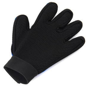 Guantes de aseo para mascotas, malla de silicona, azul, rosa, para masaje de gatos y perros, baño, eliminación de pelo - Product Image 3