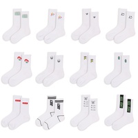Chaussettes basses quantité minimale de commande personnalisées avec logo Chaussettes blanches pour hommes Chaussettes de sport blanches pour hommes