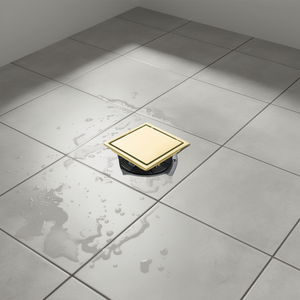 Sifone doccia quadrato da 6 pollici lucido dal design moderno per bagno - Product Image 2