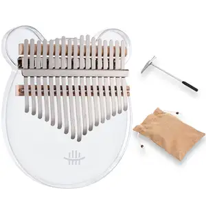 Hluru 17 Sleutel Kalimbathumb Piano Muziekinstrument Beer Regenboog Acryl Vinger Piano Kalimba Voor Kids