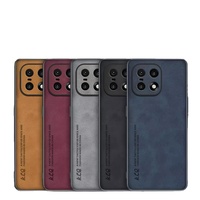 Étui de téléphone professionnel de luxe pour OnePlus 15 / 1+15 en cuir PU effet peau de mouton, protection intégrale de l'objectif, antichoc, coque arrière