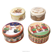 Vente en gros de cartes flash éducatives, boîtes cadeau de tarot en fer-blanc rond sans couture boîte d'emballage de bougies en étain rouge