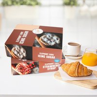 Boîtes d'expédition rectangulaires personnalisées de haute qualité pour aliments, gaufres, biscuits, pâtisseries, desserts, emballages en carton pour boulangerie, boîtes à gâteaux
