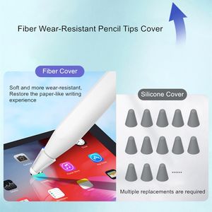 Pour les embouts de stylet <span class=keywords><strong>Apple</strong></span>, 8 paquets de pointes en fibre résistantes à l'usure et silencieuses pour le dessin, protection d'écriture pour stylet <span class=keywords><strong>Apple</strong></span> 1 <span class=keywords><strong>2</strong></span> - Product Image 2
