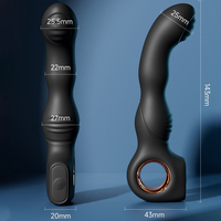 Masseur de prostate, vibrateur prostatique, plug anal, jouet sexuel pour orgasme anal avec anneau de maintien, 10 fréquences, support de logo personnalisé, emballage