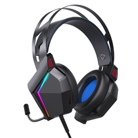 Casque de jeu filaire Audfine M17 RGB LED pour PS4/PC PUBG, casque stéréo personnalisé OEM avec microphone antibruit