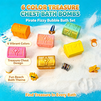 Coffret Trésor Requin : Boules de Bain Moussantes, Boules de Sel de Bain, Bombes de Bain Effervescentes et Boules de Bain aux Huiles Essentielles pour une Bain Relaxant