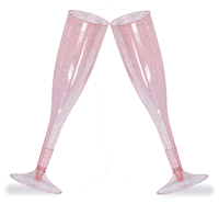 Fabricante chino de toda venta de plástico de plata de Rim desechables Champagne Vino flautas para las partes boda tostado