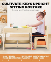 Table et chaises sensorielles Montessori modernes pour enfants Table d'activités avec boîte de rangement