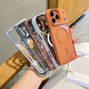 เคสโทรศัพท์แบบแม่เหล็กใสขุ่นสัมผัสนุ่ม รุ่นยอดนิยม ขอบเลนส์โลหะ สำหรับ iPhone 13 14 15 16 17 Pro Max 17Air 16E - Product Image 3