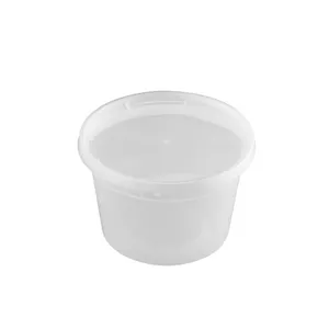 Hot Sale Microwavable 16Oz Hot Disposable Takeaway Plastic Soup Container With Lid
