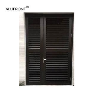 Puerta de persiana de patio corredera de aluminio Guangzhou, puerta de persiana fija de estilo europeo, vidrio aislante de alta calidad a prueba de agua - Product Image 3