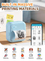 Mini imprimante mobile sans fil, imprimante de poche pour code QR, mini imprimante portable à impression rapide