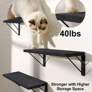 Wooden <b>Wall</b> <b>Mounted</b> <b>Shelves</b> 3 Tier Rectangle Durable Multipurpose For Bedroom Living Room Storage - Product Image 3