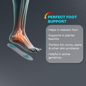Semelles en gel de silicone orthopédiques avec soutien de la voûte plantaire, pour fasciite plantaire, pieds plats, douleurs au talon, absorption des chocs, antidérapantes, pour le sport - Product Image 5
