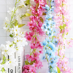 Fei Shuo Guirlandes artificielles de forsythia en maille, pétales suspendus pour plafond, décorations de mariage, bouquet de jasmin d'hiver, fleur en soie - Product Image 2