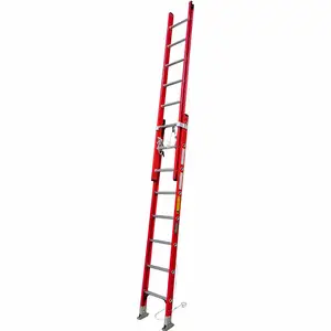 Heavy duty telescopic extension ladder fiberglass folding combination step fiberglass extension ladder