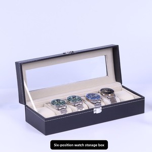 Hộp đựng đồng hồ 6 ngăn sang trọng, chất liệu giả da cao cấp, dành cho nam, quà tặng ngày Valentine - Product Image 2