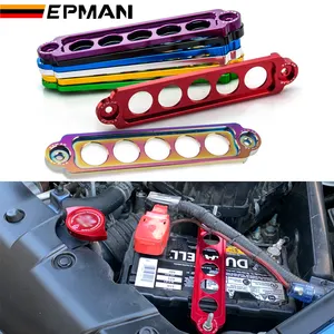 EPMAN Racing Kit de bloqueo de barra de soporte de montaje de amarre de batería de aluminio para Honda Civic SI 02-05