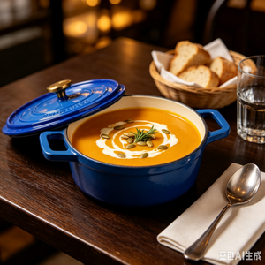 Casserole <span class=keywords><strong>en</strong></span> <span class=keywords><strong>fonte</strong></span> émaillée professionnelle avec logo personnalisé, robuste, compatible lave-vaisselle, pour hôtel et restaurant - Product Image 5