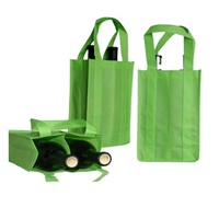 Personnalisé en couleur réutilisable Non tissé laminé PP Tnt vin en vrac 4 6 bouteilles transporteur boutique fourre-tout recyclé non-tissé Eco Shopping Bag