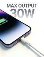 Câble de données USB intelligent XF-108CC en promotion, charge rapide 30W, Type-C vers Type-C, 1M, en PVC, cuivre pur
