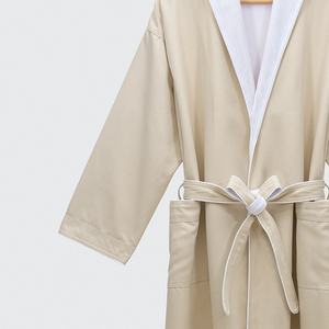 ชุดเสื้อคลุมอาบน้ําโรงแรมและสปาผ้าฝ้ายปักนุ่มหรูหรา - Product Image 6