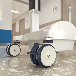 Roda Stem 50mm 65mm 75mm M8 M10 M12, Dukungan Kustom untuk Perangkat Medis, Roda Caster Troli ECG untuk Troli Monitor Pasien - Product Image 2