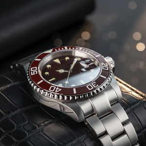 สายนาฬิกาสแตนเลสคุณภาพสูง ไทเทเนียมและยาง สำหรับนาฬิกาดำน้ำ <span class=keywords><strong>Skx</strong></span> 007 อะไหล่นาฬิกา ขนาดตัวเรือน 38 มม. หนา 5 มม. เรืองแสง - Product Image 4