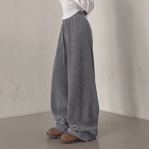 Nouveau style été 2026 – Pantalon en velours côtelé uni, minimaliste, respirant, écologique, taille mi-haute, devant plat, avec cordon de serrage - Product Image 5