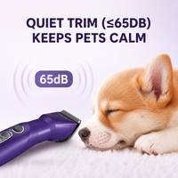 Tondeuse à poils pour animaux de compagnie sans fil rechargeable Shernbao, 5 lames en 1, faible bruit, tondeuse à poils pour chien, USB Type C, petits animaux