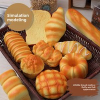 Juguete de simulación de pan de EVA para juegos de comida, antiestrés, de rebote lento, para decoración de escaparates y fotografía