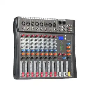 Nuevo CT8 8 Channel Mixer de Audio Profesional Digital China Audio-Mixer Interfaz digital Mezclador de audio con bajo precio para altavoz