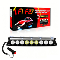 Nueva Luz Estroboscópica Delantera para Coche F1 con 9 LED y Ventosa, Luz de Pala, Luz de Limpieza, Luz Estroboscópica, Luz de Seguridad