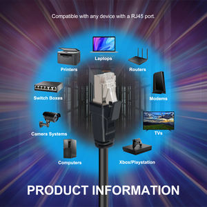 इनडोर आउटडोर कैटा8 ईथरनेट केबल हाई-स्पीड 26awg <span class=keywords><strong>lan</strong></span> नेटवर्क केबल rj45 40gbps 2000mhz कॉपर संचार केबल 1 मीटर 5 मीटर - Product Image 3