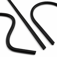 Tube flexible col de cygne noir électroplaqué chrome/silicone, métal pliable à 360 degrés pour support de microphone, lampe, caméra