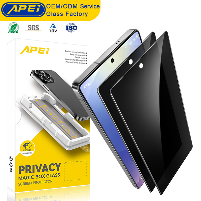 APEI Privacy Screen Protector for Samsung S26 S25 Ultra S24 FE Cell Phone Anti-Spy Magic Box Tempered Glass Screen Film