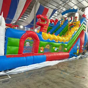 Easy Setup Features Amusement parks <b>Inflatable</b> Pink Rabbit Bouncing <b>House</b> 5m x 10m Viet Nam Gaming Application PVC material - Product Image 2