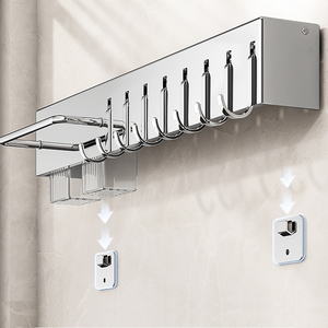 Çok fonksiyonlu mutfak eşyası tutucu paslanmaz çelik bıçak bloğu tutucu duvara monte kaşık ve bıçak tutucu - Product Image 4