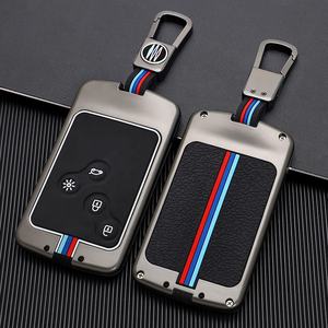 Étui de protection pour clé de voiture en alliage de zinc et silicone à 4 boutons pour Renault Clio Logan Megane 1 <span class=keywords><strong>2</strong></span> 3 Koleos <span class=keywords><strong>Scenic</strong></span>, accessoires pour clés - Product Image 2
