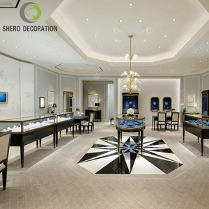 Vitrine de présentation de bijoux moderne, design personnalisé, vitrine de luxe en verre pour bijouterie, conception tout-en-un - Product Image 1