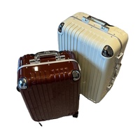 Valise trolley rigide en néoprène de style japonais, couleur vive, bordeaux, 20 pouces, unisexe, tendance, avec serrure, poignée supérieure, silencieuse