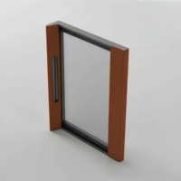 Panel de Puerta de Vidrio con Cuero Italiano, Marco de Aluminio Personalizado, Diseño Moderno, Resistente al Fuego y al Agua, Colores Duraderos para Armario