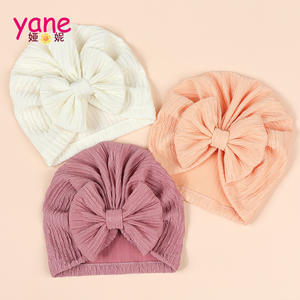 Neue Kinder Bogen Hut Neugeborene Blume <span class=keywords><strong>Baby</strong></span> einfarbig glänzend Hut 8 Farben elastisch und weich Stirnband - Product Image 3