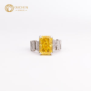 Gia Igi 인증 솔리드 골드 약혼 반지 HPTT 랩 성장 9k 14k 18k 다이아몬드 여성용 웨딩 파티 용 다이아몬드 - Product Image 2