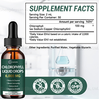 Compléments alimentaires liquides de chlorophylle 6000MG en marque blanche OEM pour adultes - Détox, stimulation immunitaire, énergie, soutien digestif 2ml